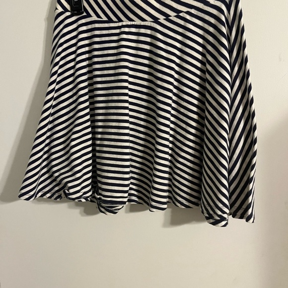 Striped Navy and White Women's Skirt - Picture 1 of 3